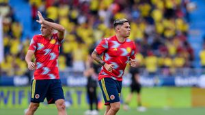 Imagen del partido entre Colombia y Venezuela por la primer doble fecha eliminatoria al Mundial 2026.