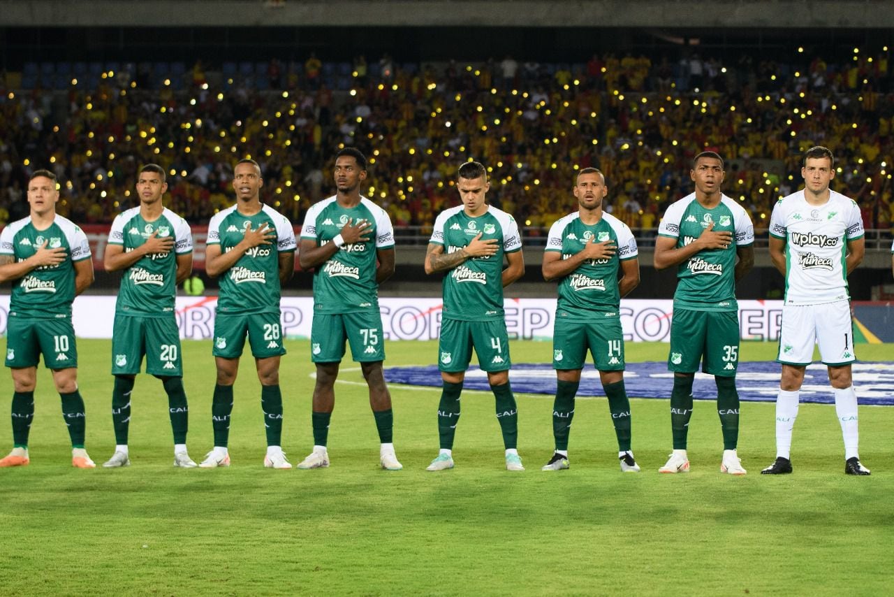 Imagen del partido entre Deportivo Pereira y Deportivo Cali por la fecha 1 del primer semestre de la Liga colombiana 2024.