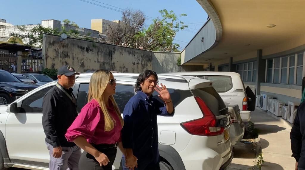 Nicolás Petro Burgos llegó a la audiencia de acusación en Barranquilla.
