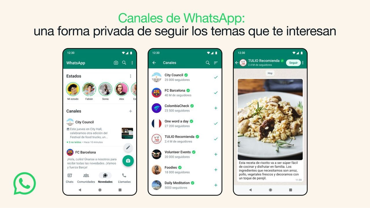 Los canales de WhatsApp ofrecen otro espacio de interacción en la app.