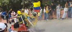 Tres accidentes se presentaron en el Festival de Carros de Rodillos en las Fiestas del Cerro Quitasol de Bello.