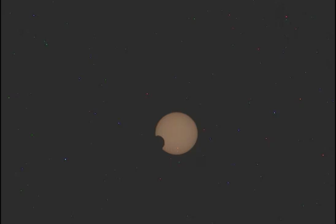 Un eclipse solar en Marte