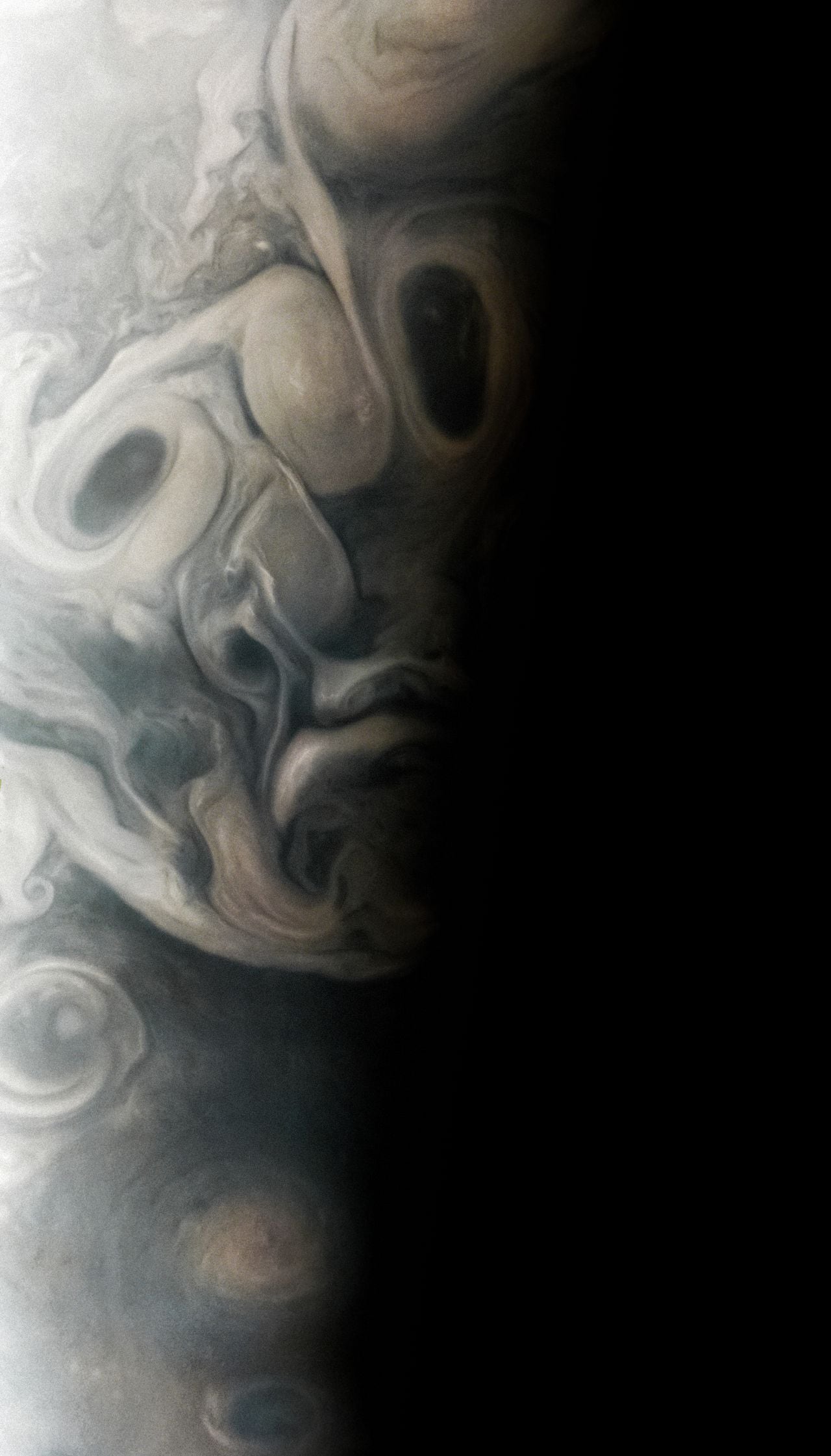 Captura de Júpiter muestra una imagen similar a una cara.