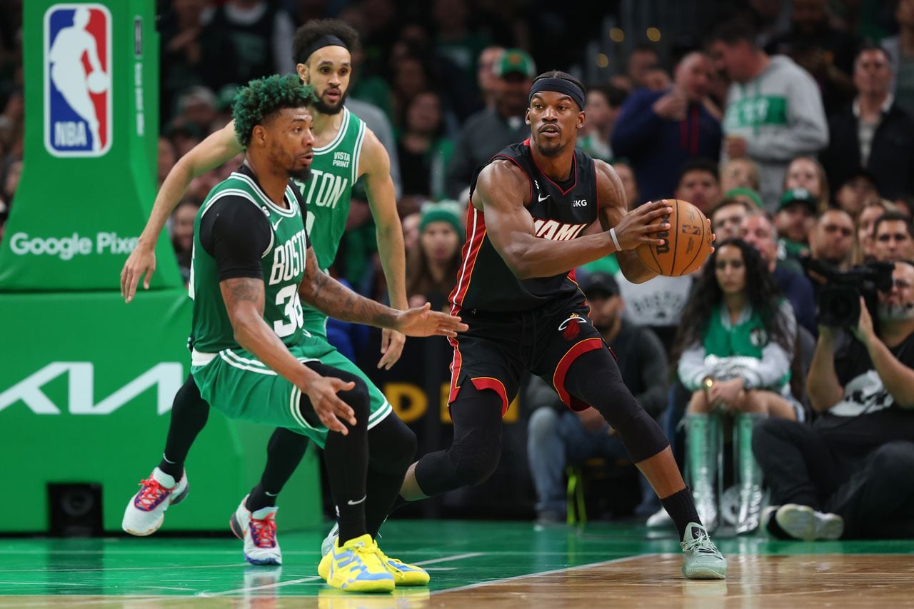Imagen del duelo entre Boston Celtics y Miami Heat, por la serie final de la Conferencia Este de la NBA.
