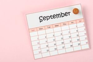 Septiembre es el noveno mes del año en el calendario.
