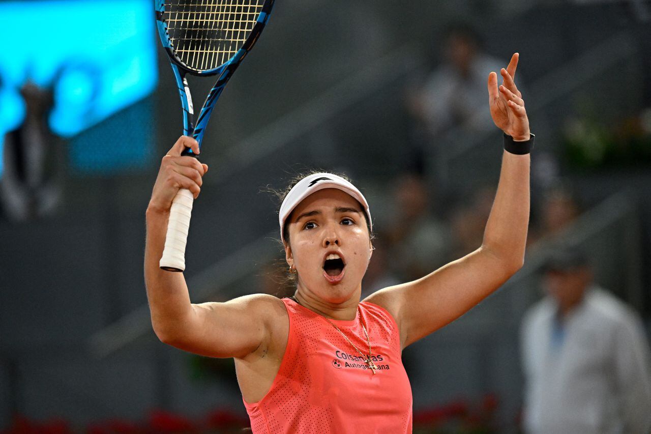 Camila Osorio, tenista colombiana que cayó en tercera ronda del Masters 1000 de Madrid ante la número 2 del mundo, Aryna Sabalenka.