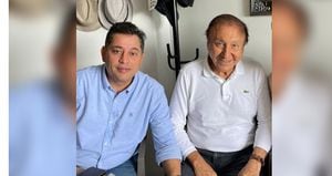 Mauricio Hernández y su padre Rodolfo Hernández.