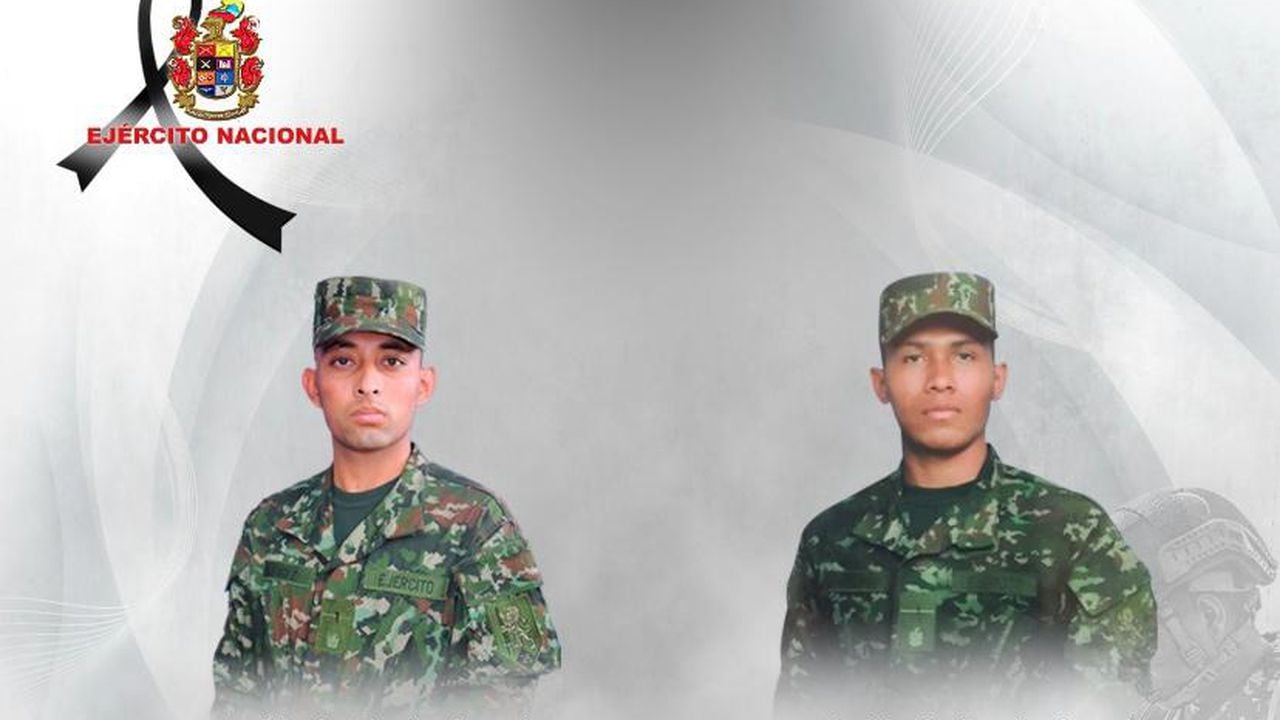 Dos soldados del Ejército Nacional murieron en enfrentemientos con las disidencias de las Farc en Garzón Huila.

Foto: Ejército Nacional