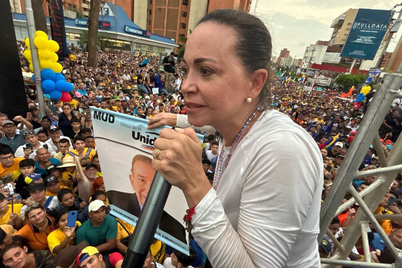 La líder opositora está de gira por Venezuela.