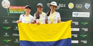Imagen del equipo femenino juvenil colombiano de golf.