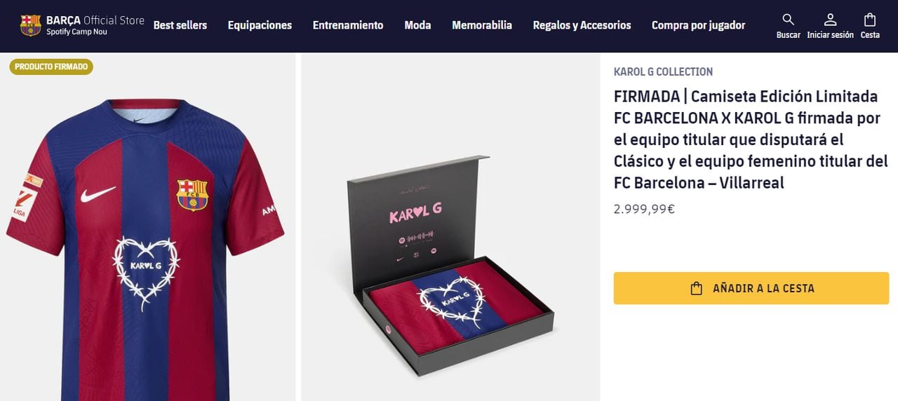 La camiseta del Barcelona con el logo de Karol G ha causado sensación en las redes sociales.