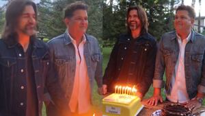 Ambos artistas se reunieron para festejar su cumpleaños.