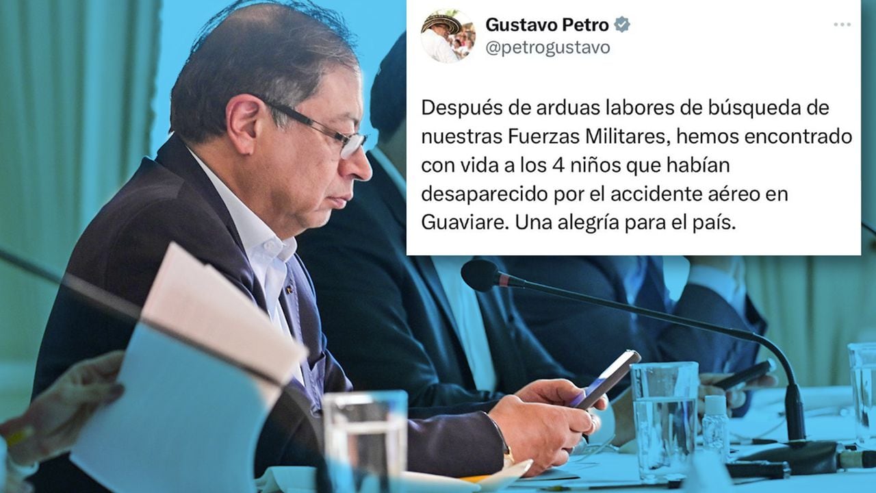 El presidente Gustavo Petro aseguró ayer, en un trino, que lamentaba haber anunciado que los menores que viajaban en la avioneta desaparecida en el Guaviare habían sido hallados con vida.