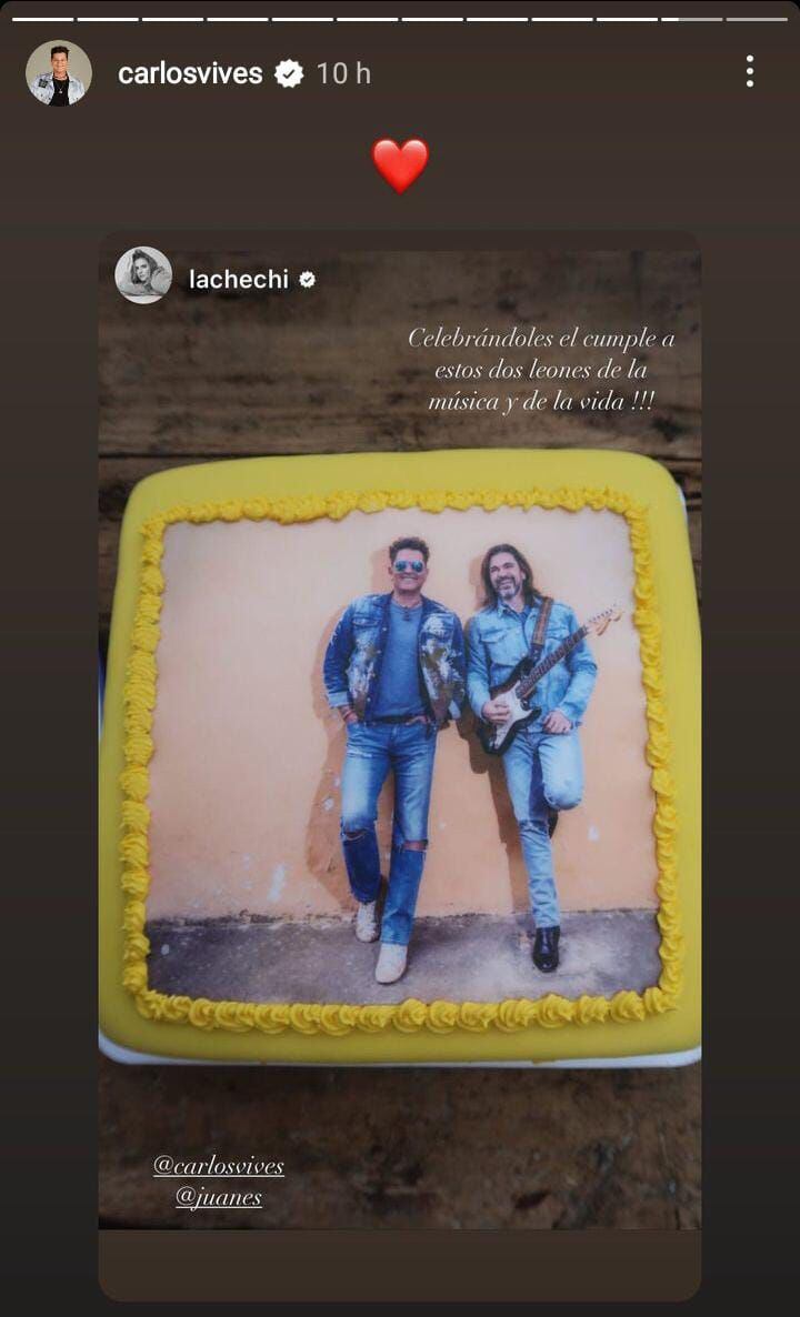 Carlos Vives y Juanes celebraron juntos sus cumpleaños