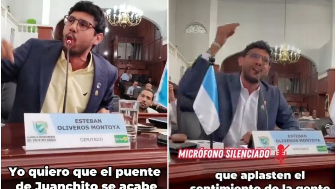 El diputado de Alianza Verde Esteban Oliveros denunció censura en su contra.