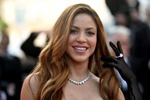 La cantante colombiana Shakira llega para la proyección de la película "Elvis" durante la 75ª edición del Festival de Cine de Cannes en Cannes, sur de Francia, el 25 de mayo de 2022.