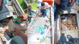 La Policía Nacional incautó 630 kilos de clorhidrato de cocaína encontrados en un camión cisterna en el Valle.