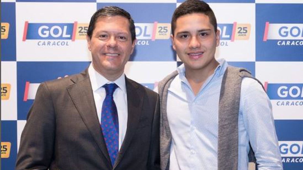 El director de Noticias, Juan Roberto Vargas, con su hijo Juan Camilo.