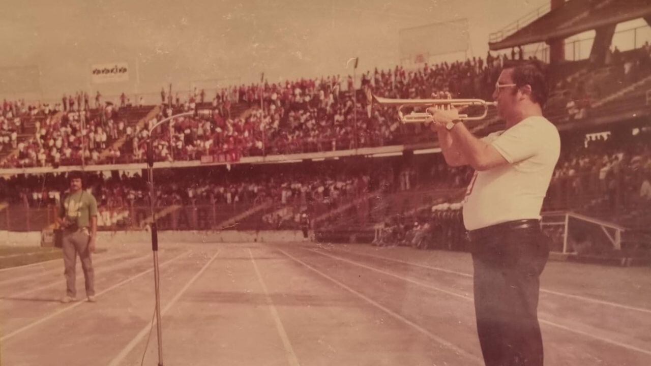 Aldermar Giraldo Arango fue el trompetista del estadio Pascual Guerrero desde inicios de la década del 80.
