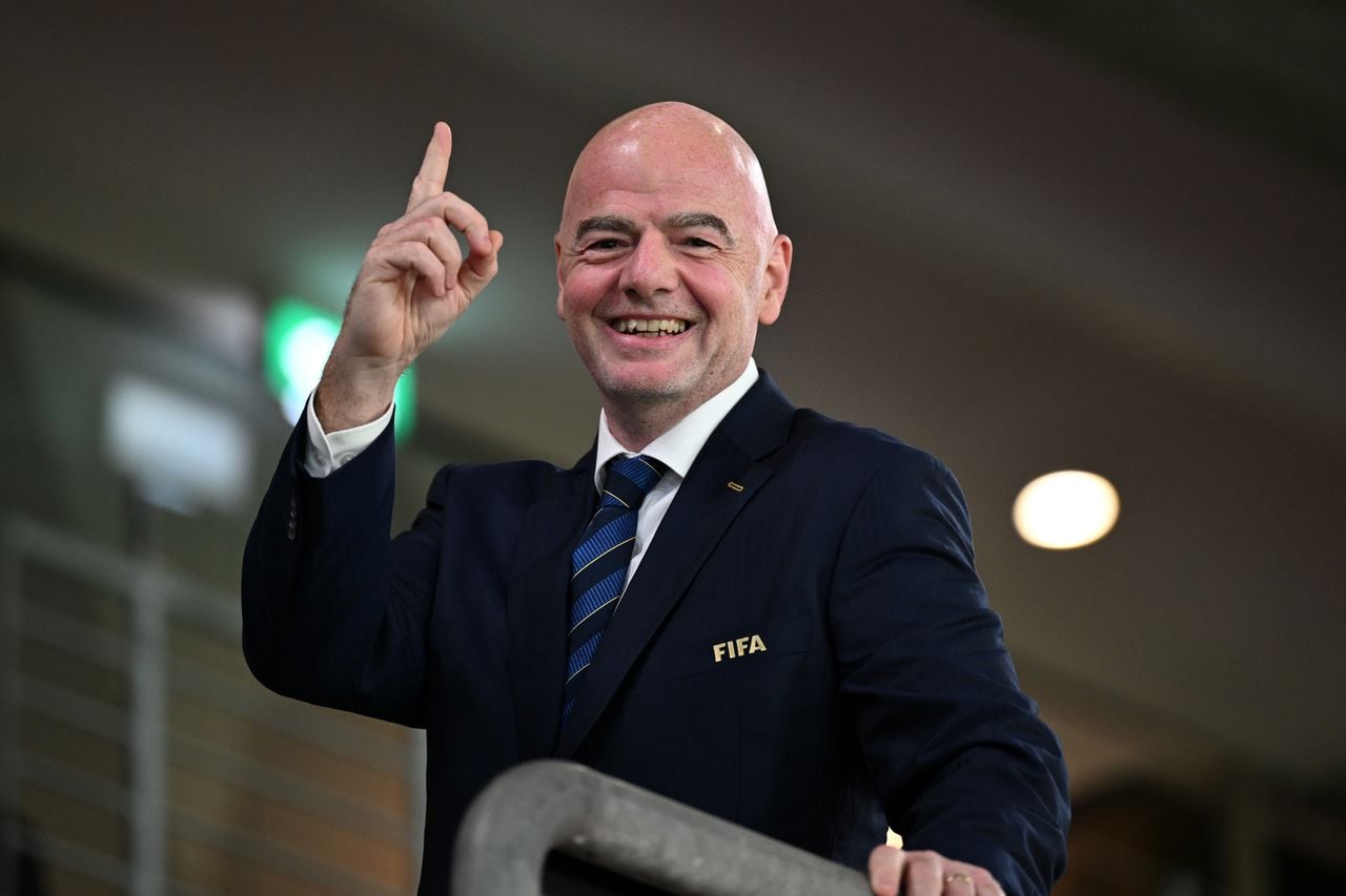 SYDNEY, AUSTRALIA - AUGUST 07: Gianni Infantino during the FIFA Women's World Cup Australia & New Zealand 2023 Round of 16 match between Australia and Denmark at Stadium Australia on August 07, 2023 in Sydney, Australia. (Photo by Maryam Majd/Getty Images)