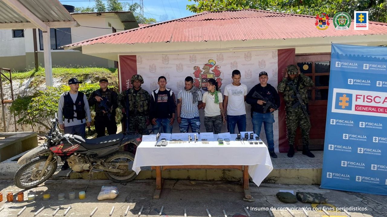 Cuatro personas fueron capturadas en el municipio de Remedios, Antioquia, con materiales que utilizarían para la fabricación de minas antipersona.