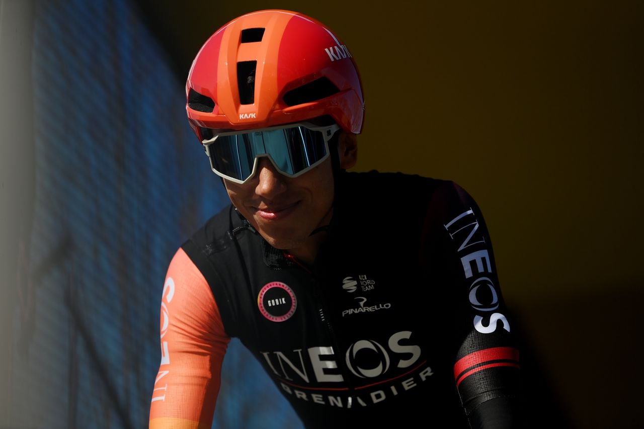 THOIRY, FRANCE - MARCH 04: Egan Bernal of Colombia and Team INEOS Grenadiers prior to the 82nd Paris - Nice 2024, Stage 2 a 177.6km stage from Thoiry to Montargis / #UCIWT / on March 04, 2024 in Thoiry, France. (Photo by Alex Broadway/Getty Images)