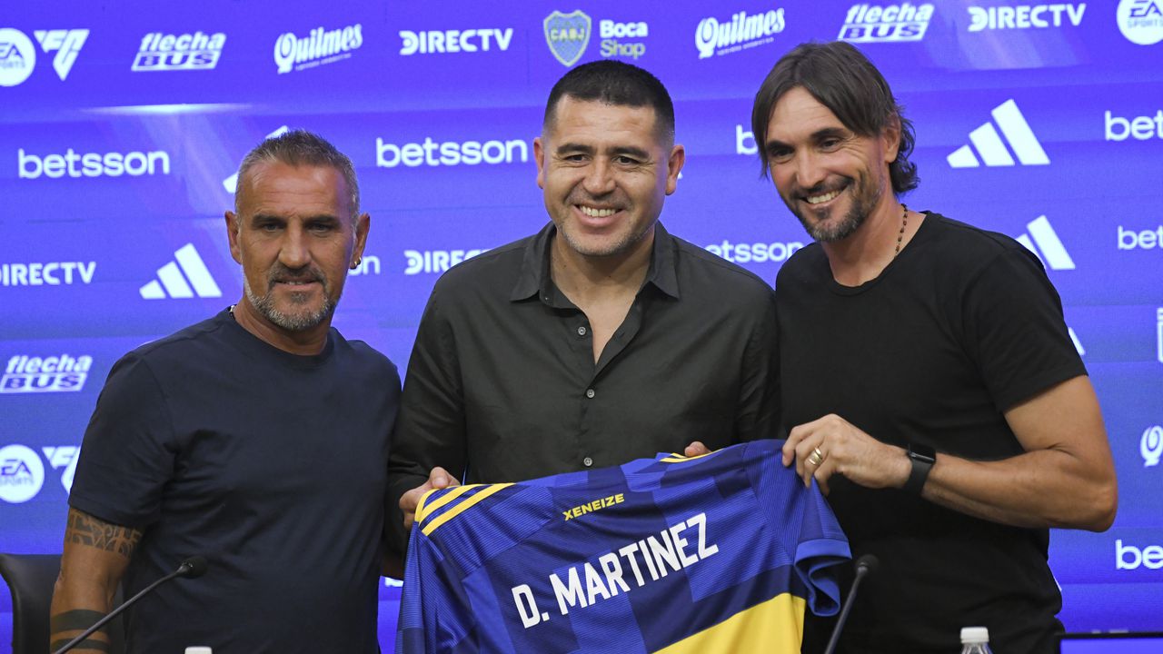 Diego Martínez fue presentado como nuevo técnico de Boca Juniors.
