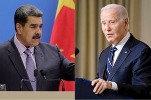 Nicolás Maduro, presidente de Venezuela y Joe Biden, presidente de Estados Unidos. Foto 1: AFP /  Foto 2: AP