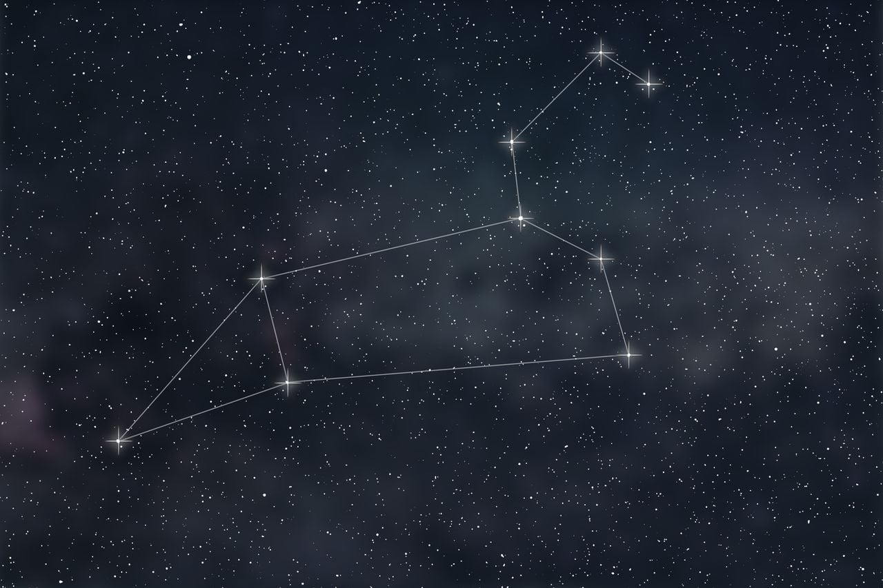 Constelación del signo del zodiaco Leo.