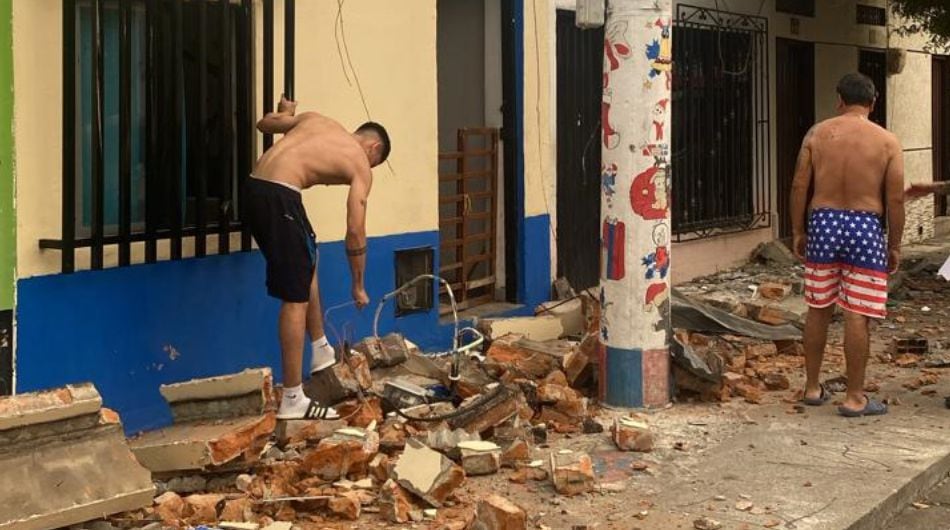 Estragos tras fuerte temblor en Colombia este 19 de enero.