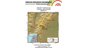 Fuerte sismo se presentó en Colombia al medio día del jueves, también se sintieron dos fuertes réplicas.