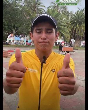 Juan Alexander matabajoy sufrió un grave accidente en territorio huilense, mientras corría con el equipo Liga de Ciclismo de Nariño, en la Vuelta al Porvenir 2023.
