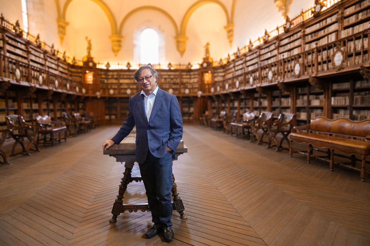 Visita del Presidente Petro a la Biblioteca de la Universidad de Salamanca (España), 5 de Mayo de 2023. Foto: Juan Cano-Presidencia de la República