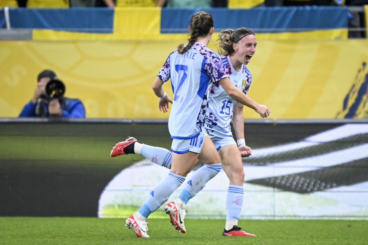 Imagen del partido ESpaña Vs. Suecia , en la Uefa National League femenina 2023-2024