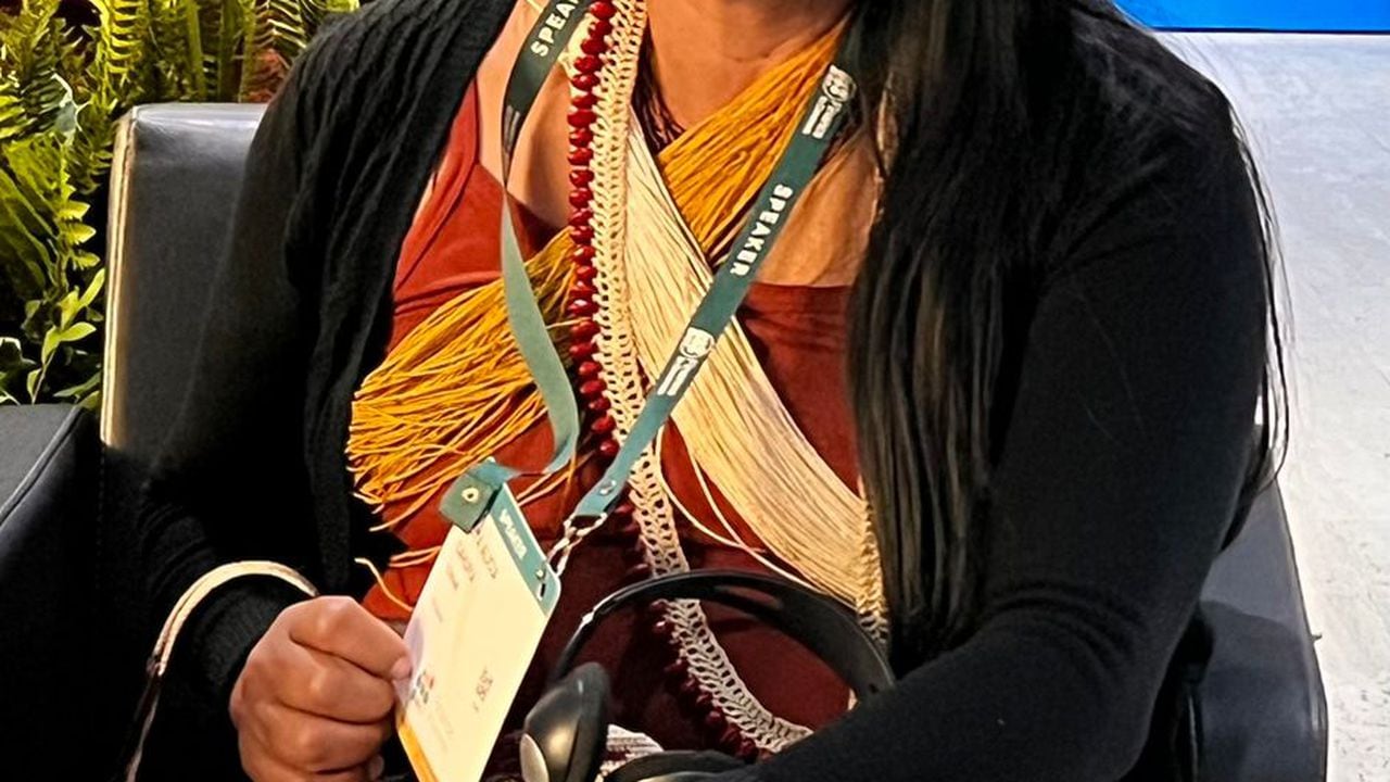 Weya Alicia Cahuiya, líder indígena del Amazonas.
Foto: Santiago Hoyos, El País