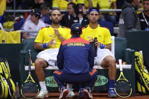 Juan Sebastián Cabal y Robert Farah, tenistas colombianos en la Copa Davis 2020.