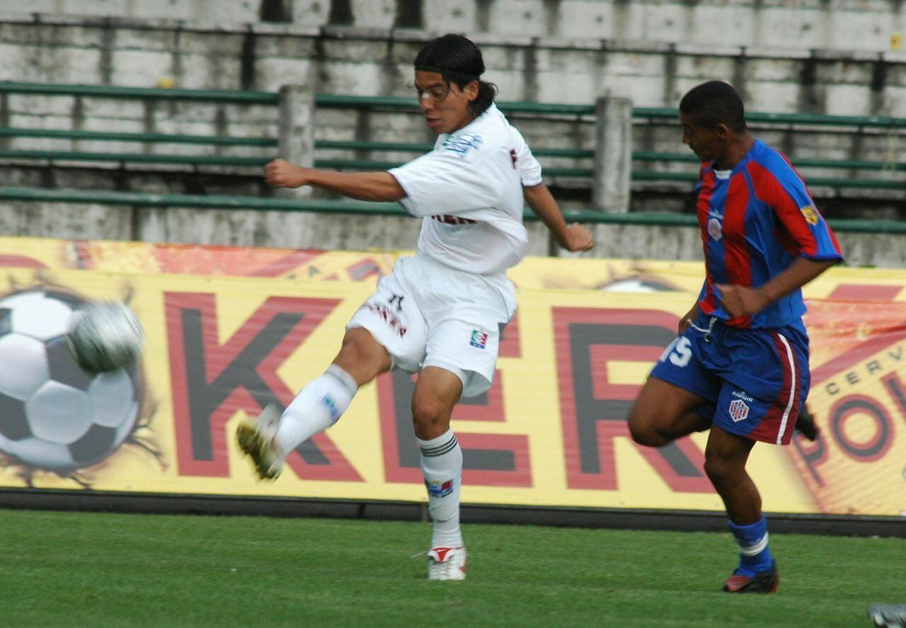 Dayro Moreno en una de sus primeras temporadas con el Once Caldas en la Liga colombiana.