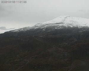 Volcán Nevado del Ruíz hoy jueves santo 06 de abril del 2023