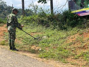 Tropas de la Tercera Brigada detonaron de manera controlada dos artefactos explosivos improvosados en zona rural de Jamundí instalados por el grupo Jaime Martínez disisencia de las Farc