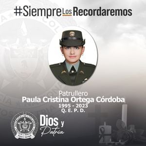 Paula Cristina Ortega Córdoba, patrullera de la Policía asesinada en Neiva.