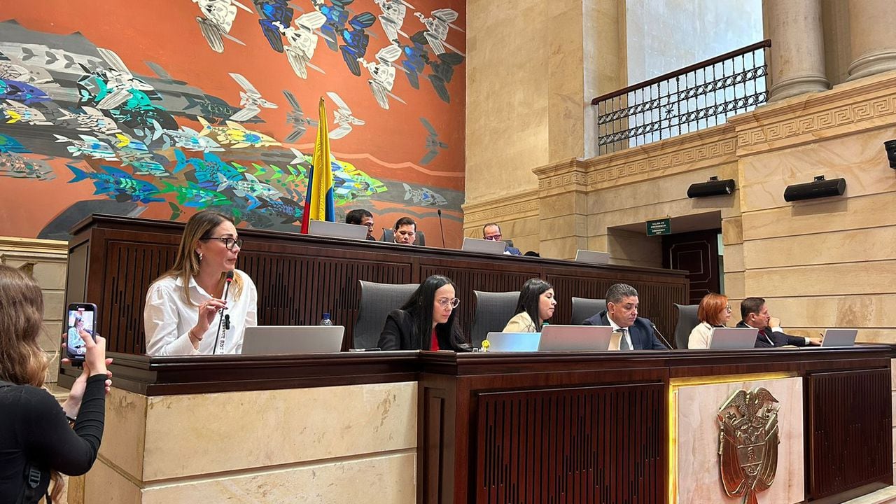 Representante Carolina Arbeláez en el debate de moción de censura al ministro de Salud Guillermo Alfonso Jaramillo en la Cámara.