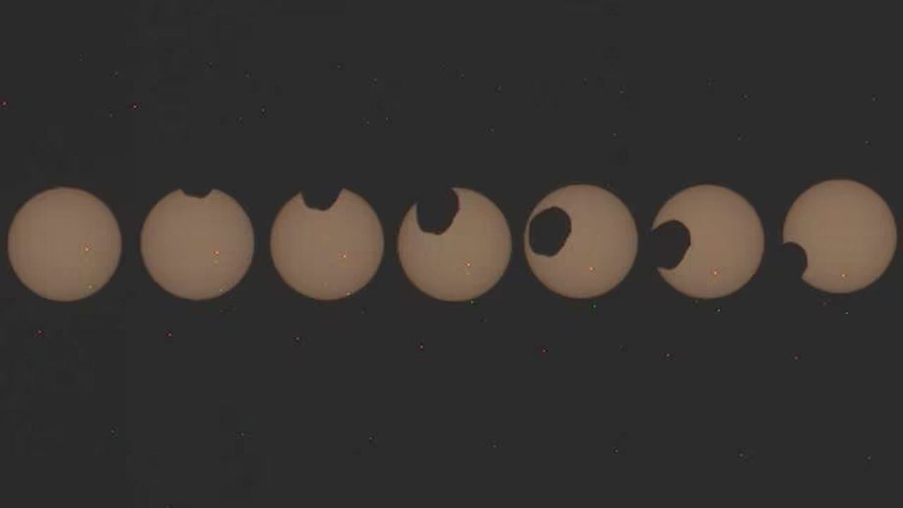 Un eclipse solar desde Marte