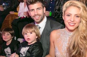 Shakira y su familia.
