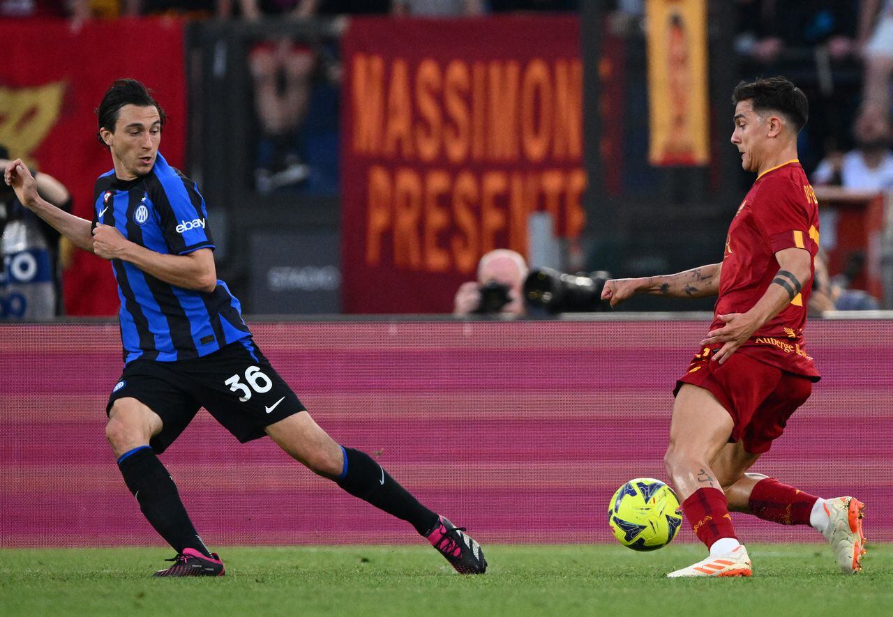 Imagen del partido entre la Roma y el Inter, por la Serie A de Italia 2022-2023.