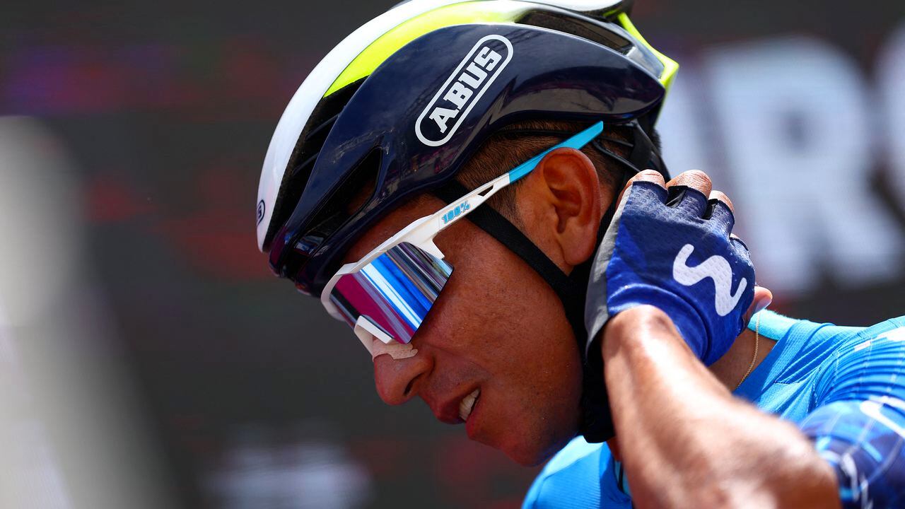 Team Movistar's Colombian rider Nairo Quintana is pictured prior the 6th stage of the 107th Giro d'Italia cycling race, 180 km between Torre del lago Puccini and Rapolano Terme, on May 9, 2024 in Viareggio. (Photo by Luca Bettini / AFP)