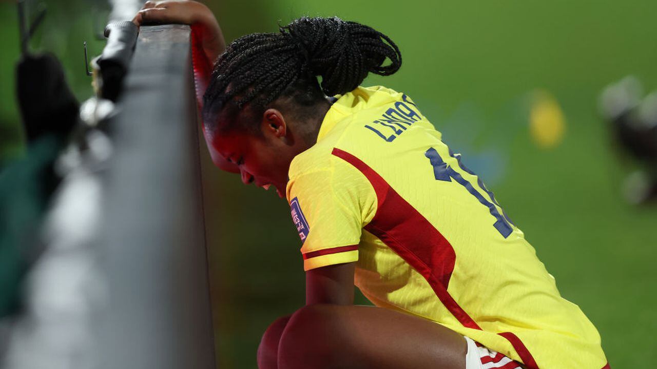 PERTH, AUSTRALIA - AUGUST 03: Linda Caicedo of Colombia reacts during the FIFA Women's World Cup Australia & New Zealand 2023 Group H match between Morocco and Colombia at Perth Rectangular Stadium on August 03, 2023 in Perth, Australia. (Photo by Paul Kane/Getty Images)