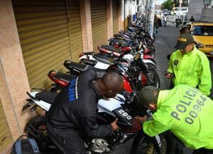 La Policía realiza operativos permanentes  en sectores de compra y venta de motos y autopartes en el centro de Cali.