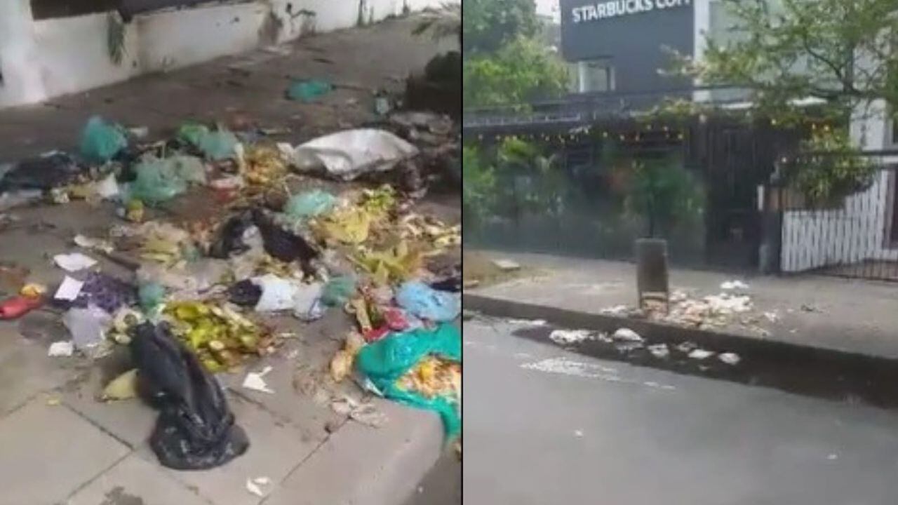 Un habitante de Granada, en el norte de Cali, denunció el problema que hay con la disposición de desechos en las calles del barrio.