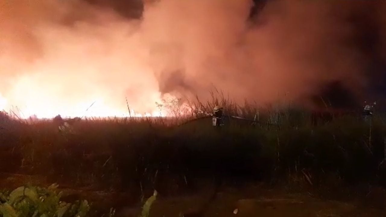 La conflagración se registró muy cerca de la zona residencial, en Valle del Lili.