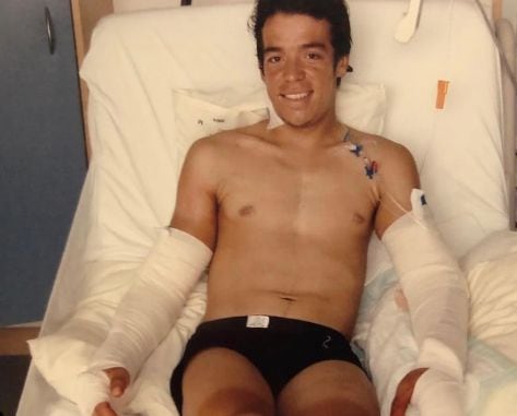 Rigo sufrió un grave accidente en la Vuelta Alemania 2007.